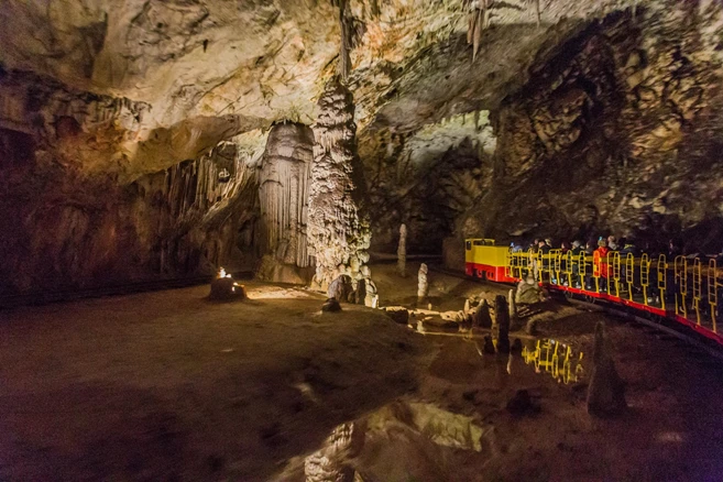 The only cave train in Europe will take you deep into the cave system