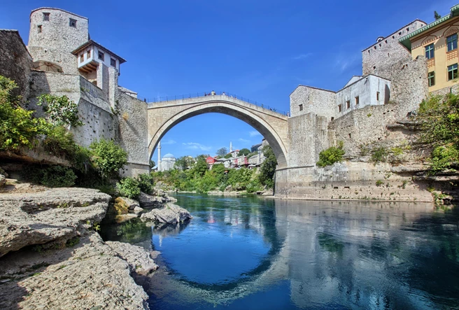 Mostar's famous bridge