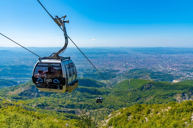 Tirana Panorama with gondola lift