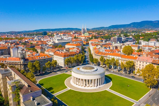 Zagreb aerial view